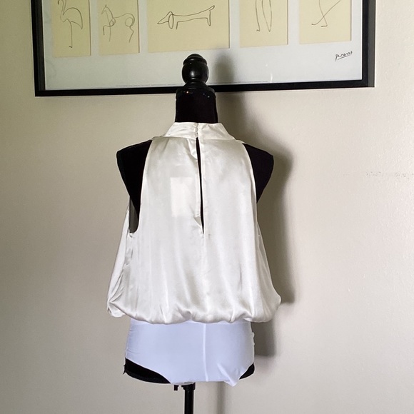 Kands London white pure silk halter neck blouse - Picture 6 of 9